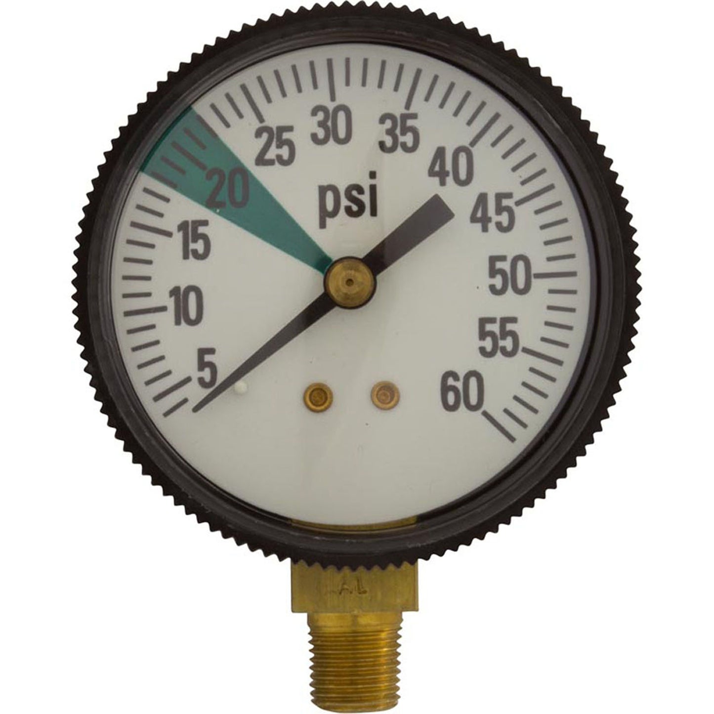 Pressure Gauge, Zodiac Ray-Vac/DM Hose, 60 psi, Bottom Mount