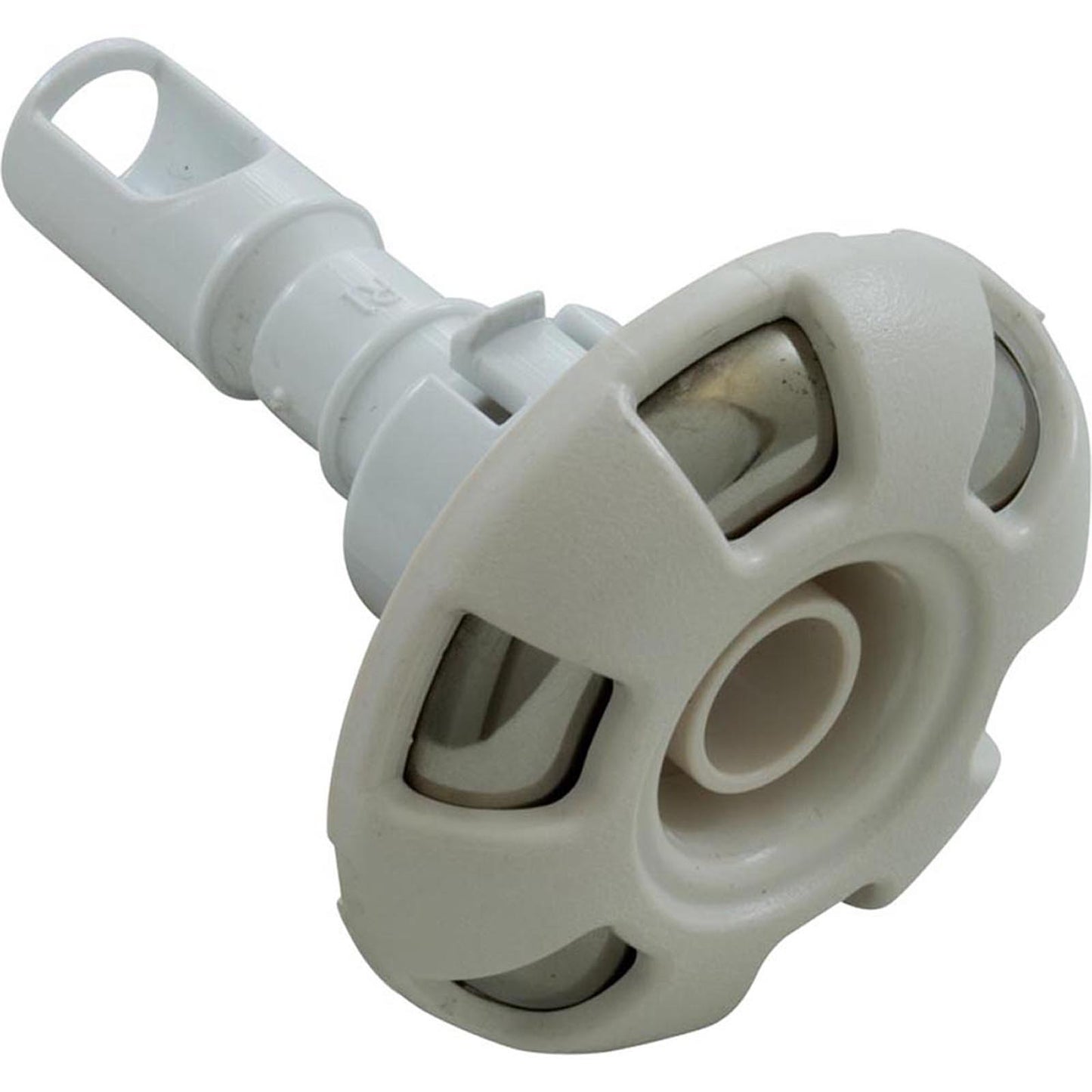 Jet Intl, Ww Cluster Storm, 2-1/4" Fd, Dir, Corona, Acero inoxidable/blanco