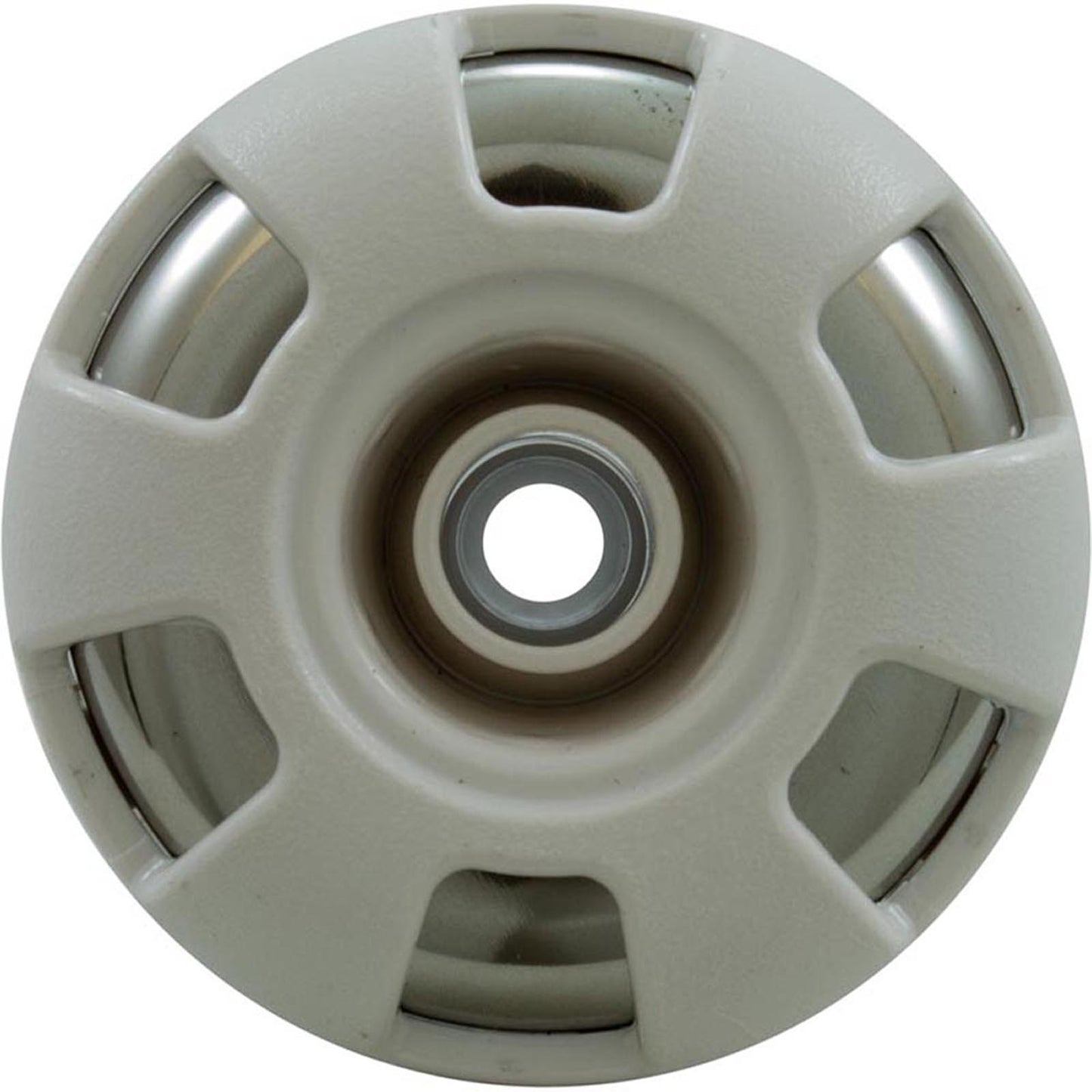 Jet Intl, Ww Cluster Storm, 2-1/4" Fd, Dir, Corona, Acero inoxidable/blanco