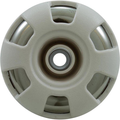 Jet Intl, Ww Cluster Storm, 2-1/4" Fd, Dir, Corona, Acero inoxidable/blanco