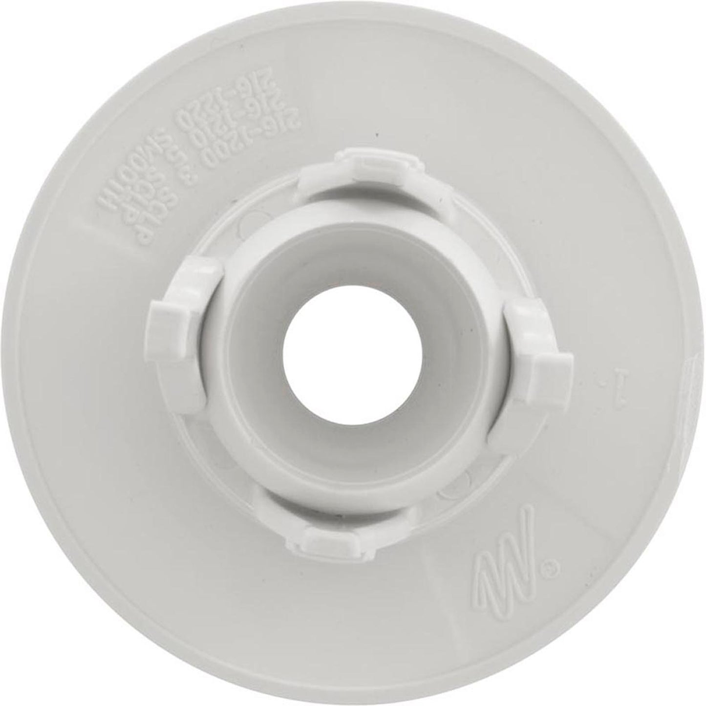 Jet Intl, serie WW 250 ES para baño, 2-1/2" de diámetro interior, escala 5, dirección, blanco