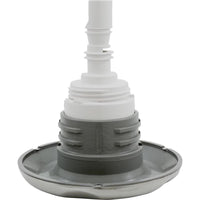 Jet Intl, WW Poly Storm, 4"fd, Roto, Smth Scalloped, SS/Gry, Thd