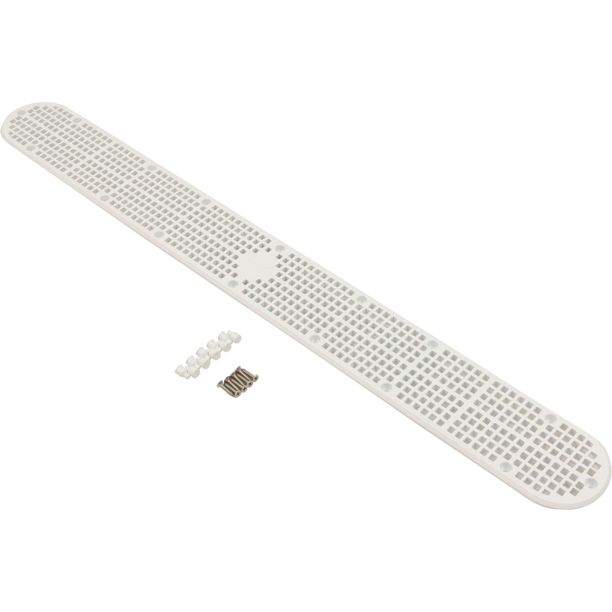 32" Channel Drain Cover With Screws, White