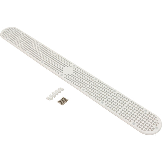 32" Channel Drain Cover With Screws, White