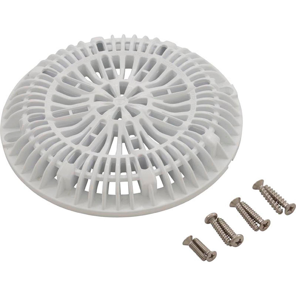 7-3/4" Galaxy Drain Cover With Screw Pack, White