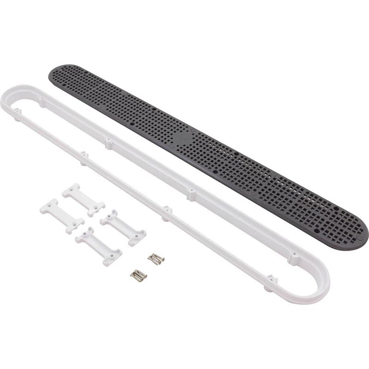 32" Channel Drain With Frame, Dark Gray