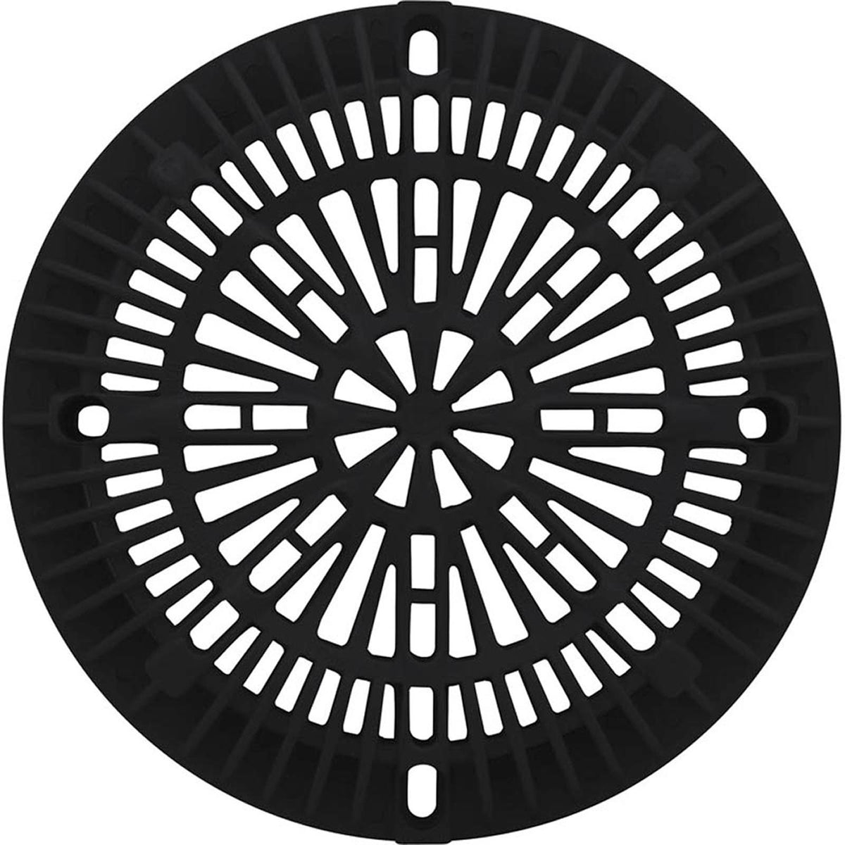 8" Galaxy Drain Cover With Screw Pack, Black