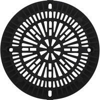 8" Galaxy Drain Cover With Screw Pack, Black