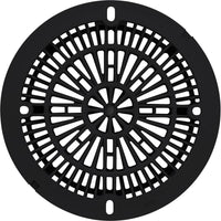 8" Galaxy Drain Cover With Screw Pack, Black
