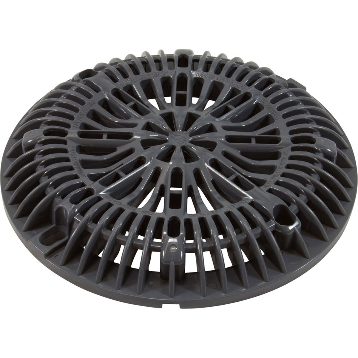 8" Galaxy Drain Cover With Screw Pack, Dk Gray