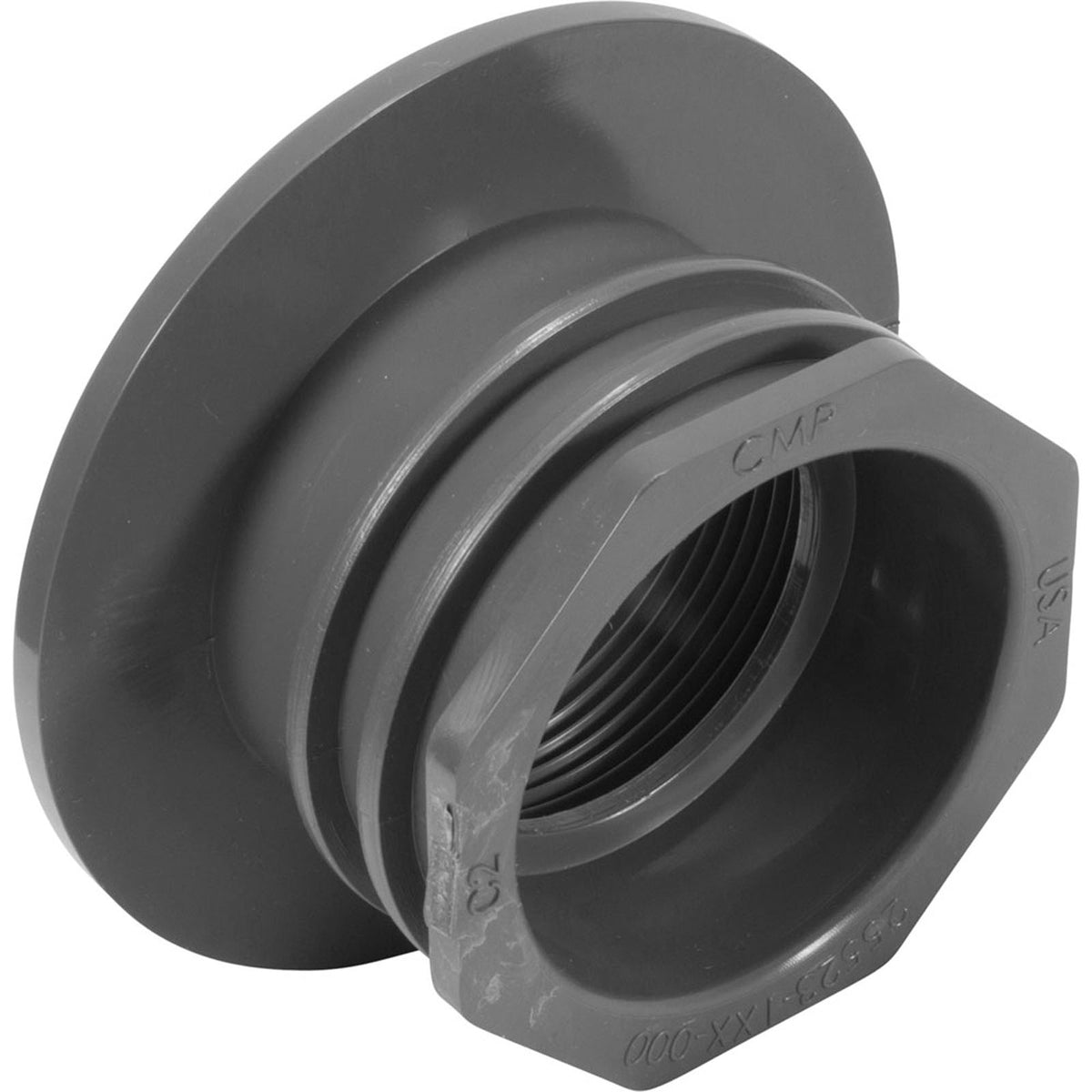 Gunite Pool Fitt (1.5In Fip X S) Wtr Stp Dark Gray