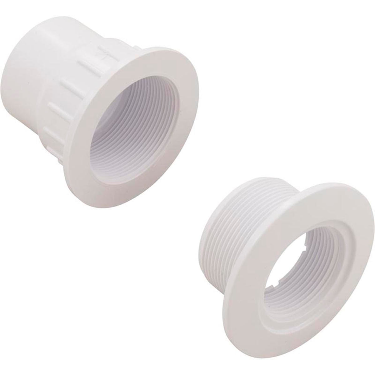 Fiberglass Pool Wall Return Fitting w/ Nut, White