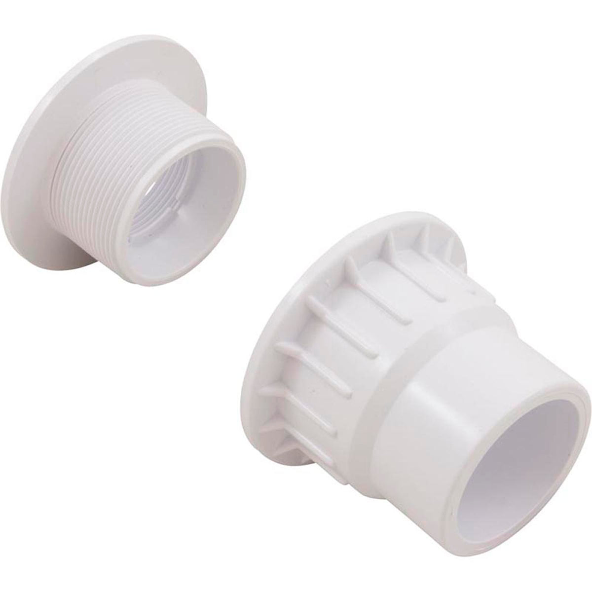 Fiberglass Pool Wall Return Fitting w/ Nut, White