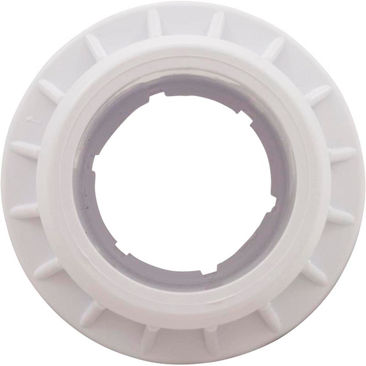Fiberglass Pool Wall Return Fitting w/ Nut, White