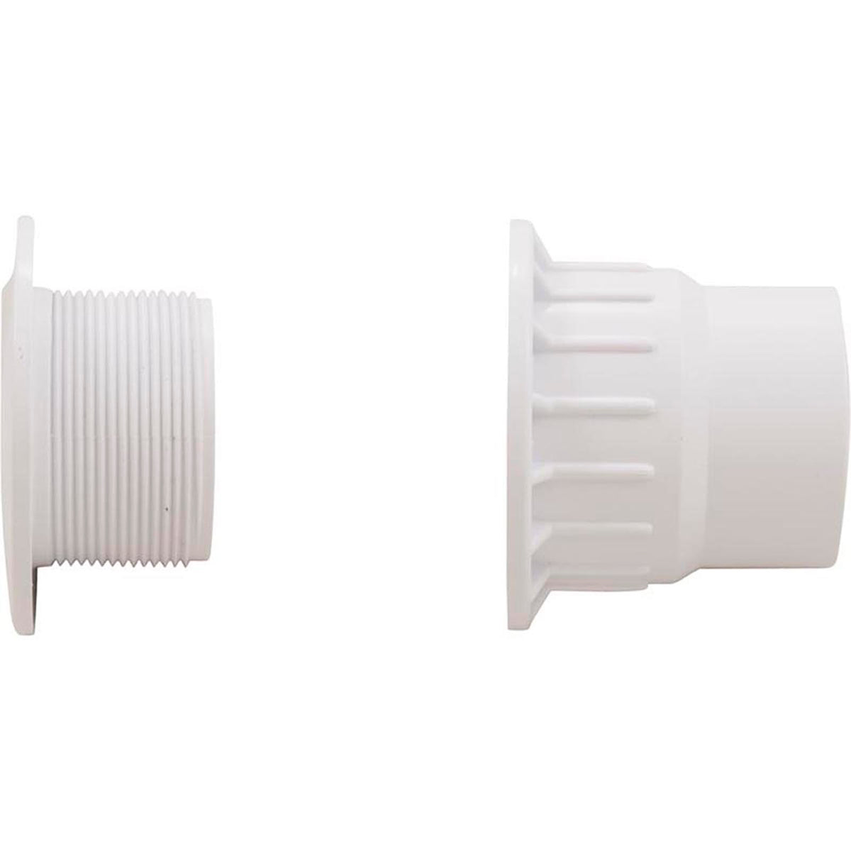 Fiberglass Pool Wall Return Fitting w/ Nut, White