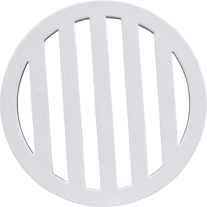3" Round Deck Drain Cover, White
