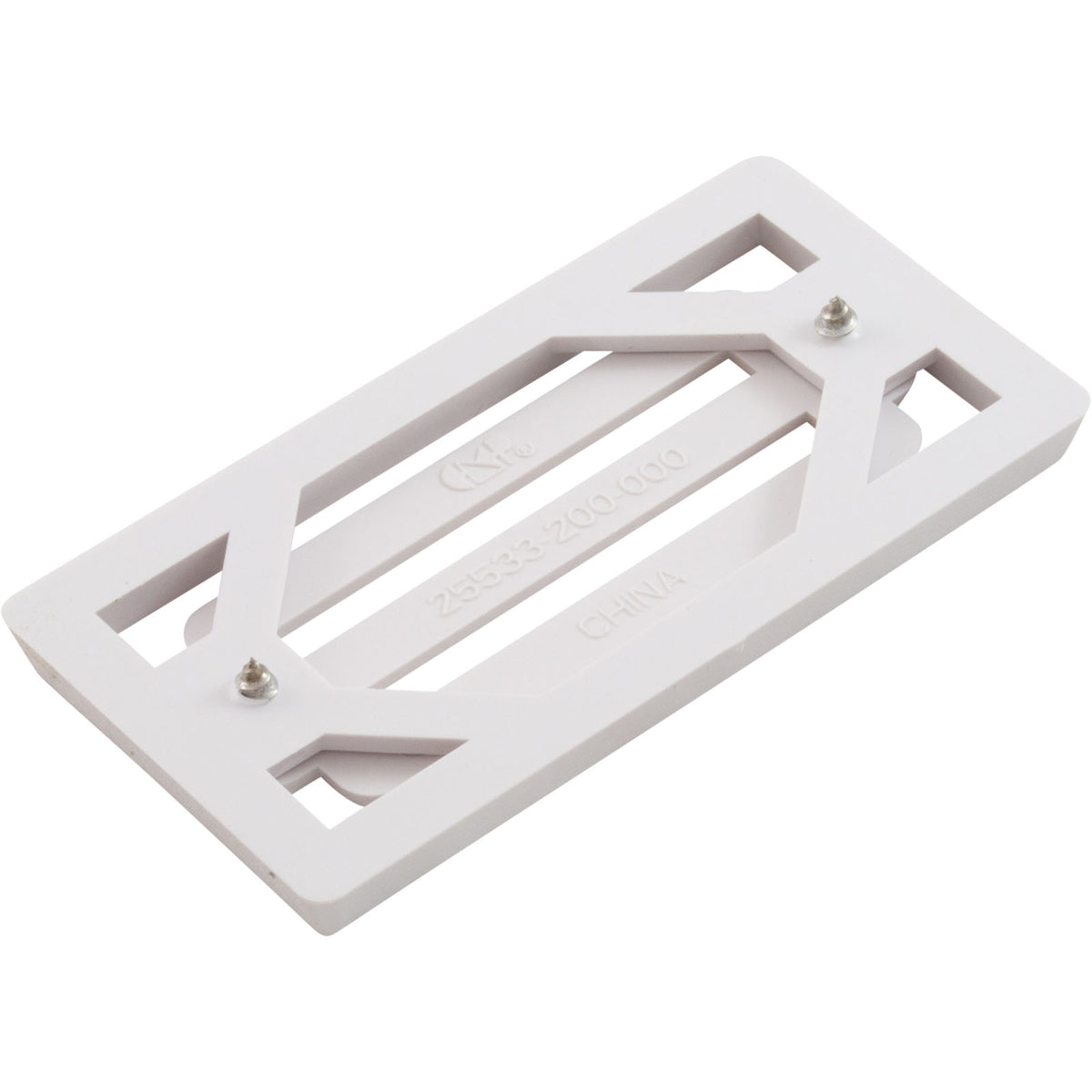 3 Bar Grate And Frame Assembly, White