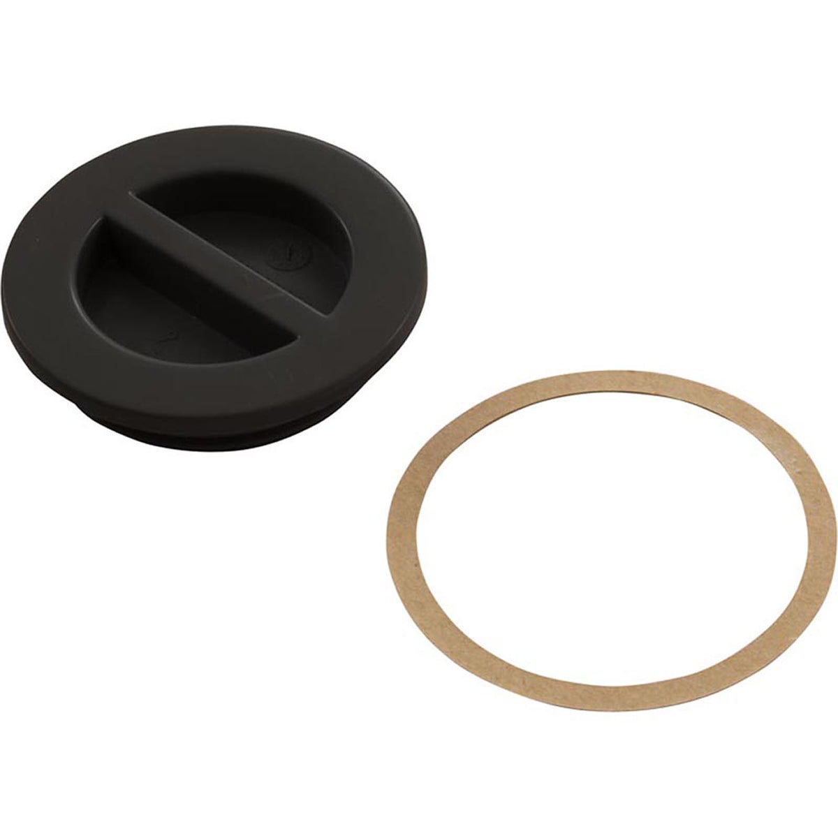 1.5In Npt Flat Plug, Black