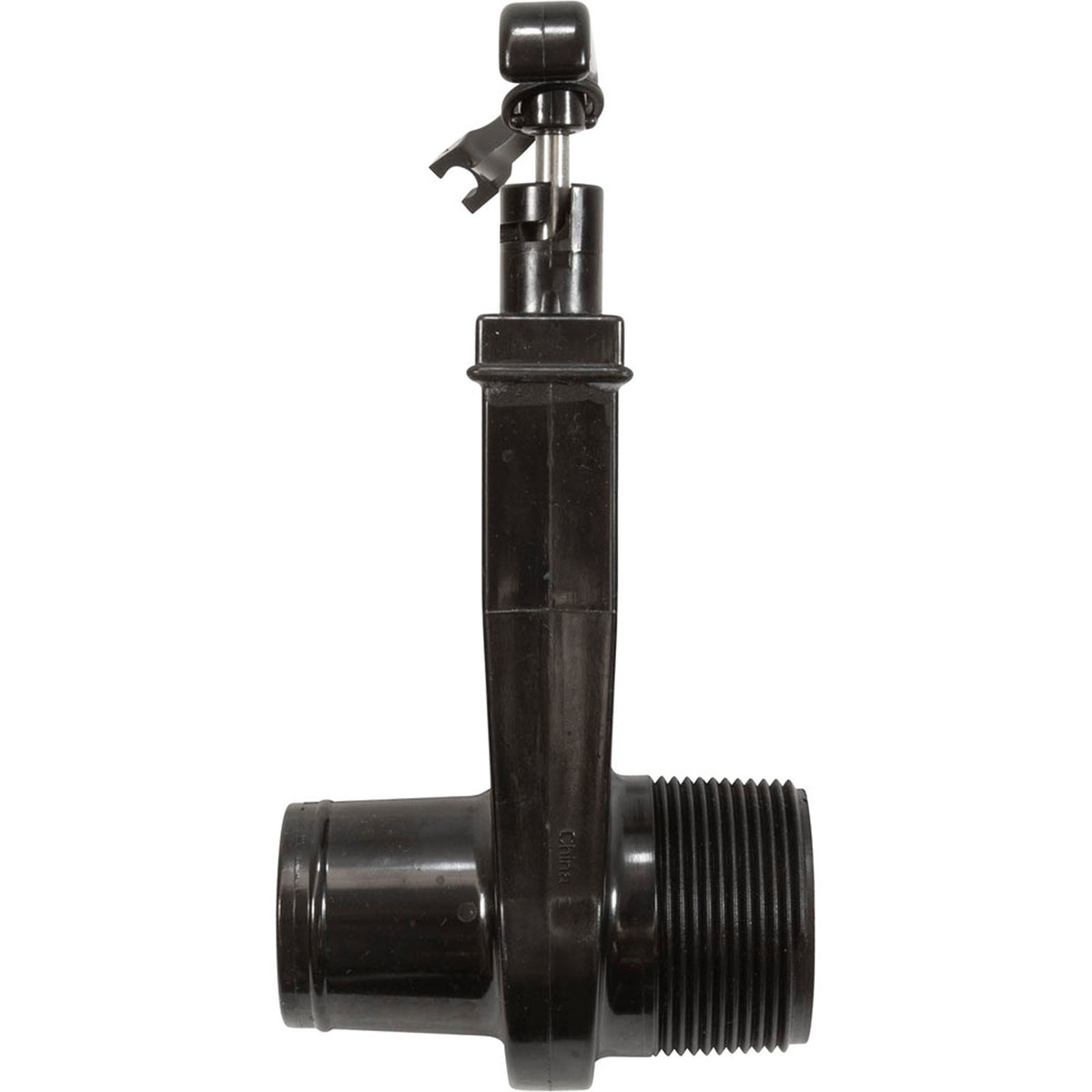 Slice Valve, 1.5In Mip X 1.5In Hose Adapter, Black