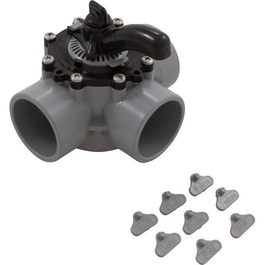 Diverter Valve, 2In S X 2.5In Sp, 3-Way, Gray