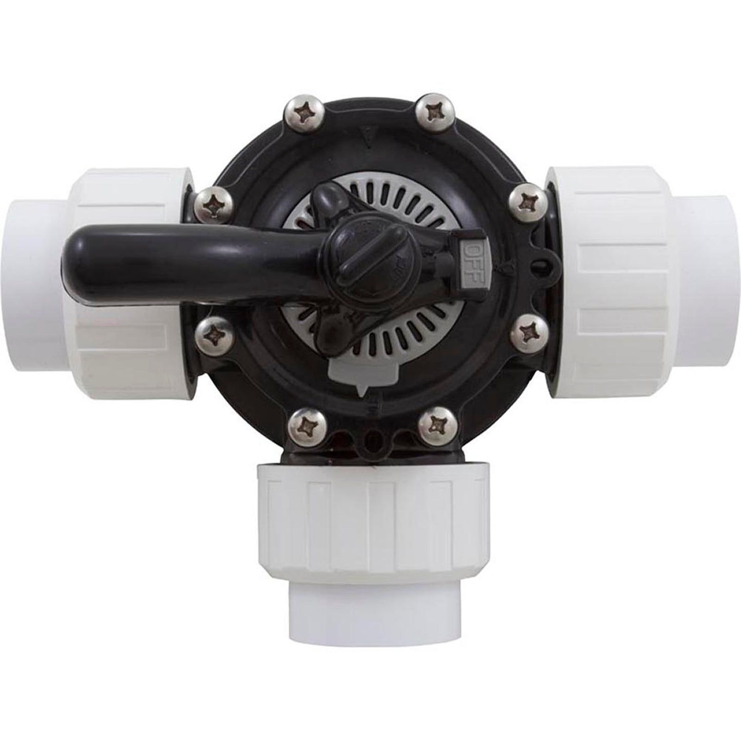 Diverter Valve, 1.5In Unions, 3-Way, Black