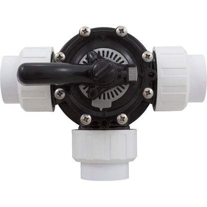 Diverter Valve, 1.5In Unions, 3-Way, Black