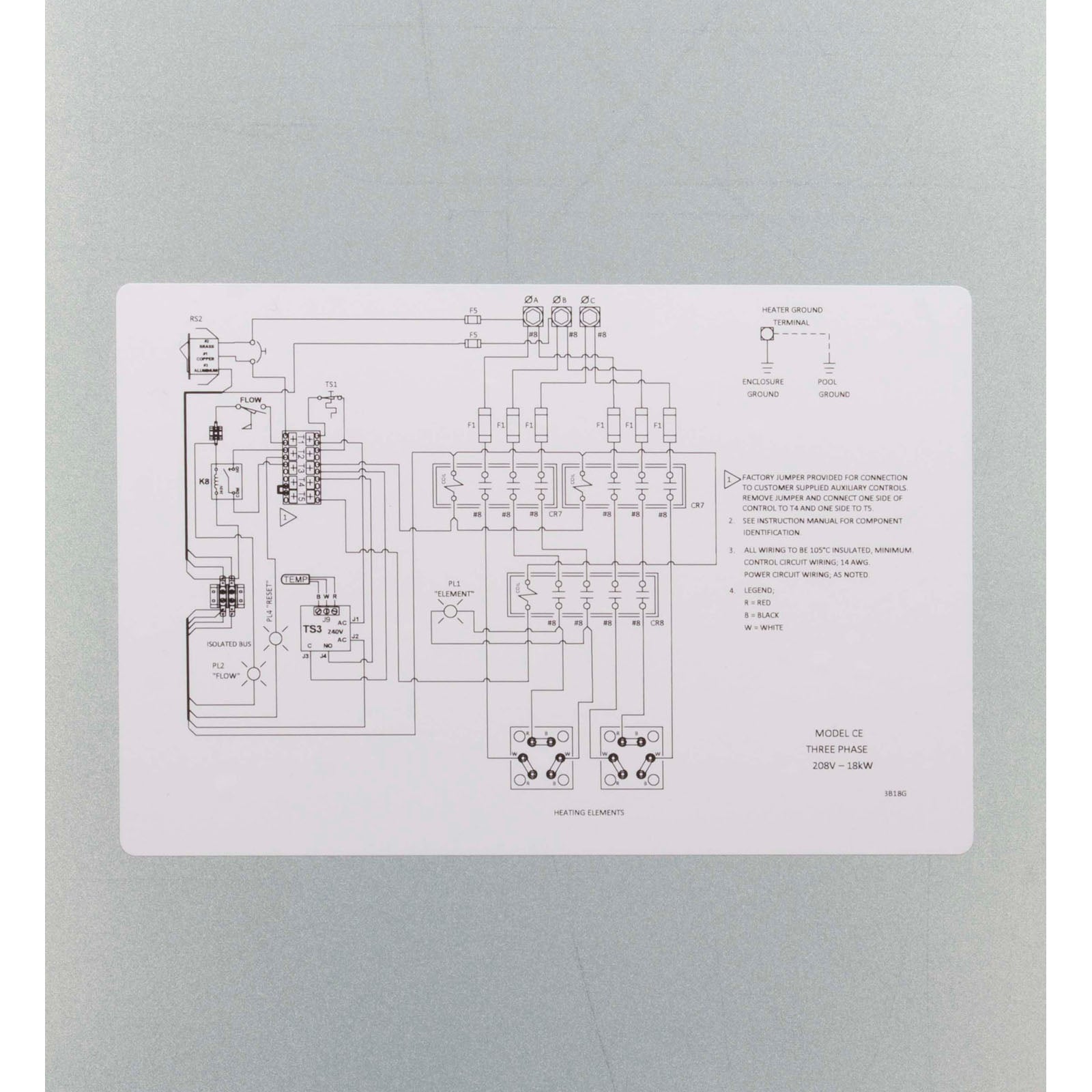 Coates Heater 18kW, 208v, 3Ph
