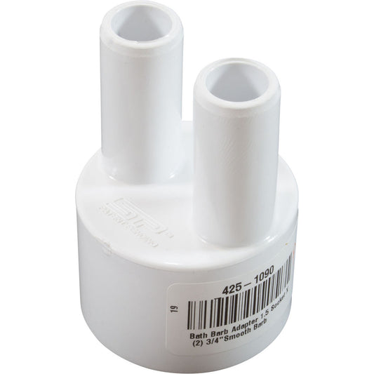 Adaptateur de cannelure de baignoire 1,5 douille x (2) cannelure lisse 3/4"