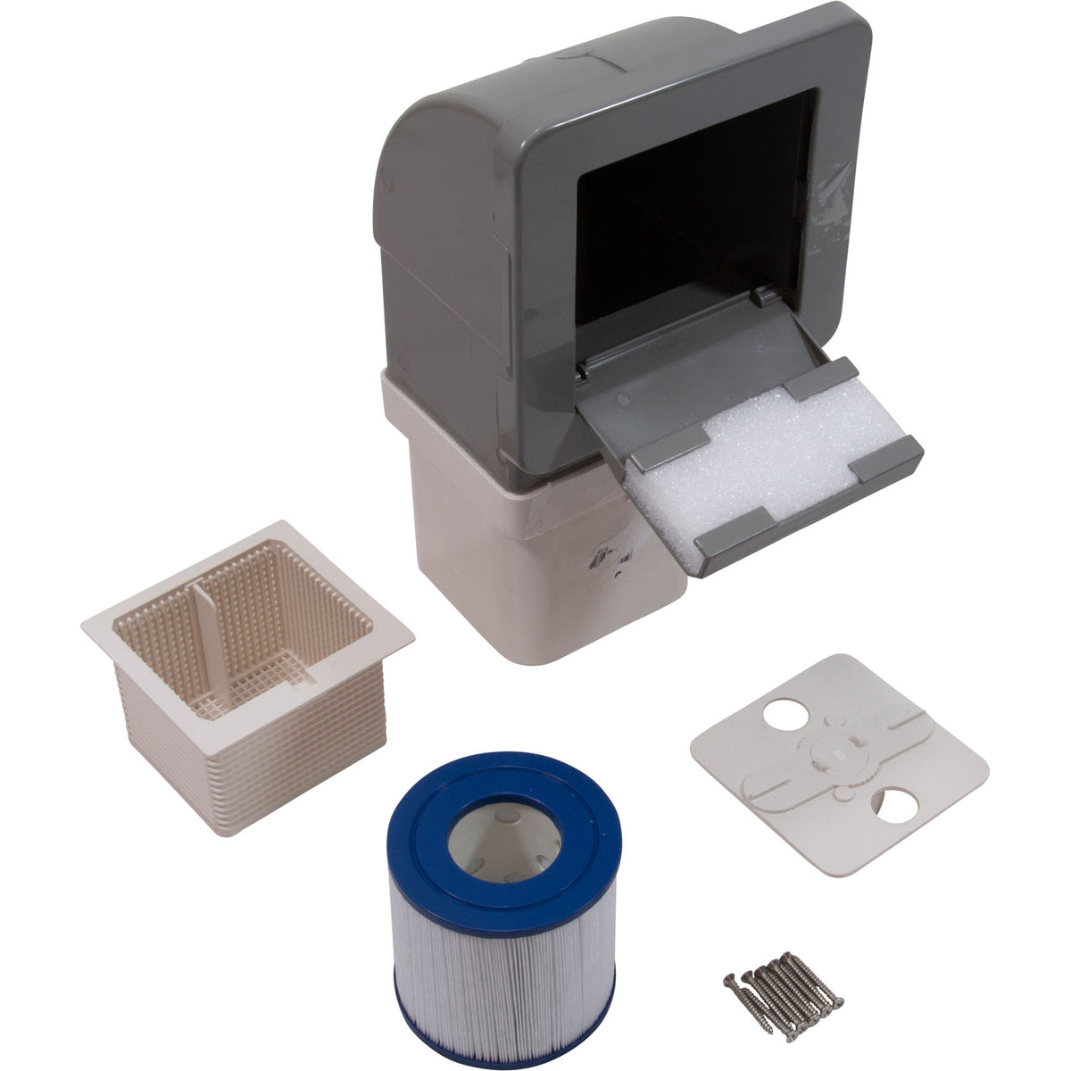 Skim Filter Front Access, 10Sqft, Gray