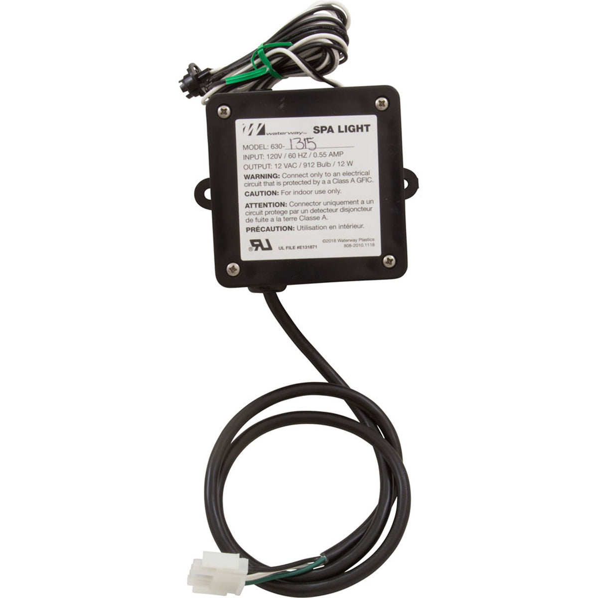 Spa Light, Ul, 110V/12V, Airswitch (Ul Symb)