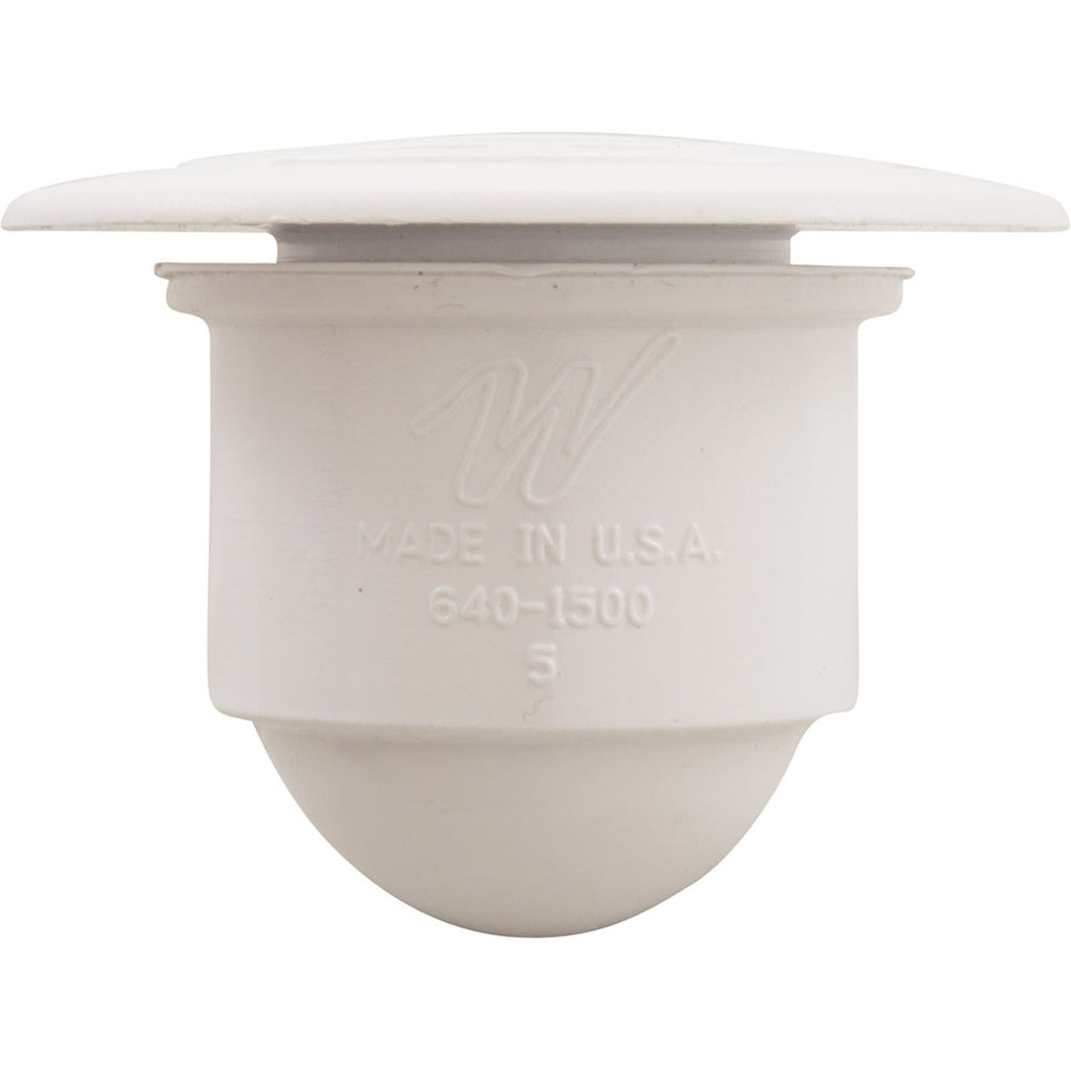 Large Face Lo Pro Drain Assembly, 1/2"S - White