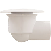Large Face Lo Pro Drain Assembly, 1/2"S - White