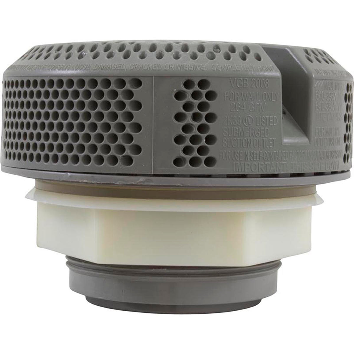 Suction Assembly, WW 5" Ultra Flo, 2"s, 264 GPM, Gray