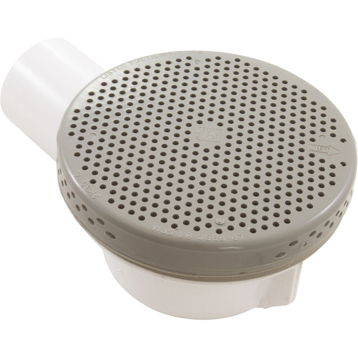 Drain Floor, 3/4"S, Plastic Gray