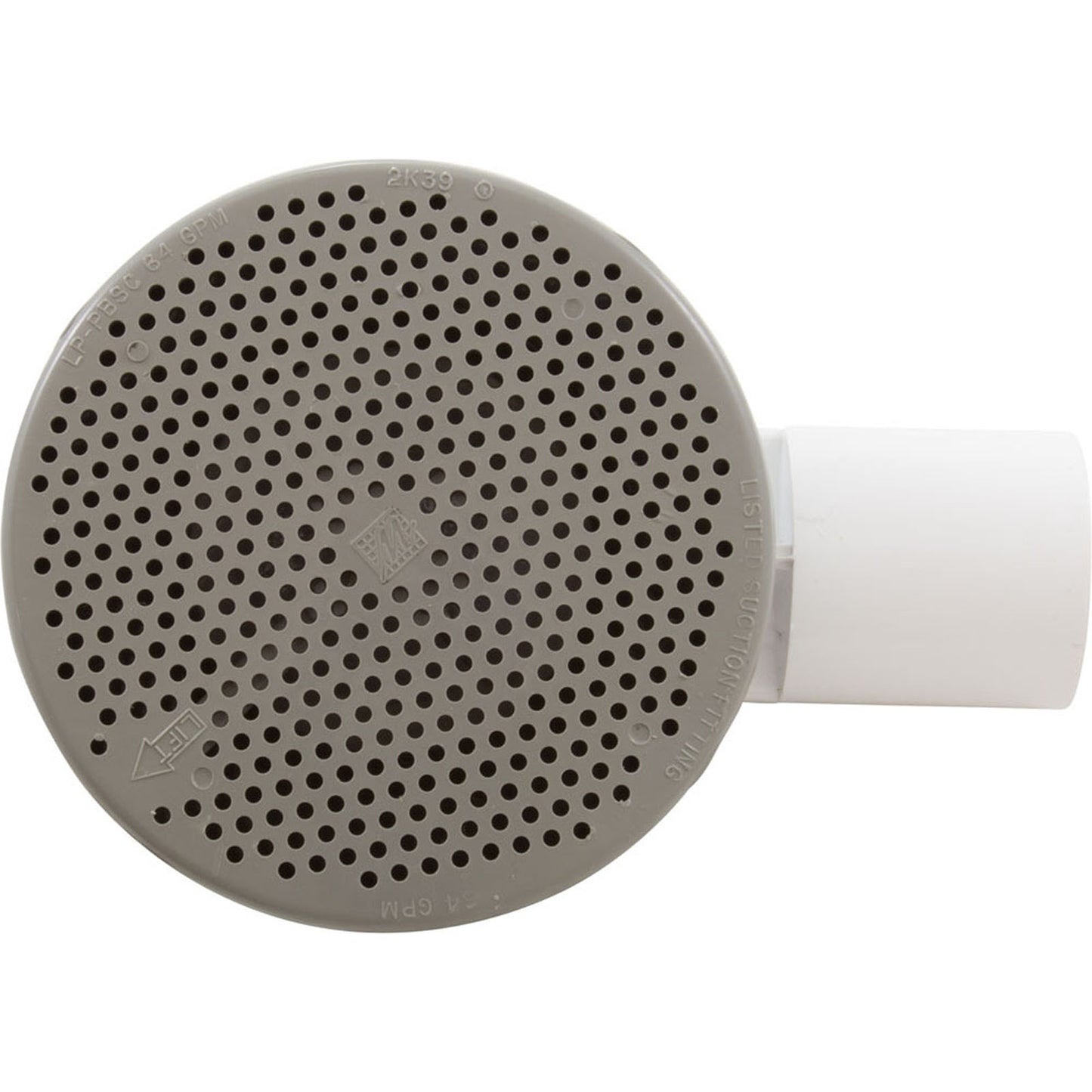 Drain Floor, 3/4"S, Plastic Gray