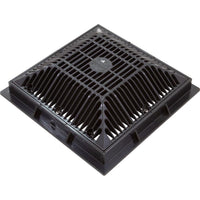 Main Drain Grate, Waterway, 9"x 9", with Frame (2011), Black