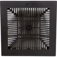 Main Drain Grate, Waterway, 9"x 9", with Frame (2011), Black