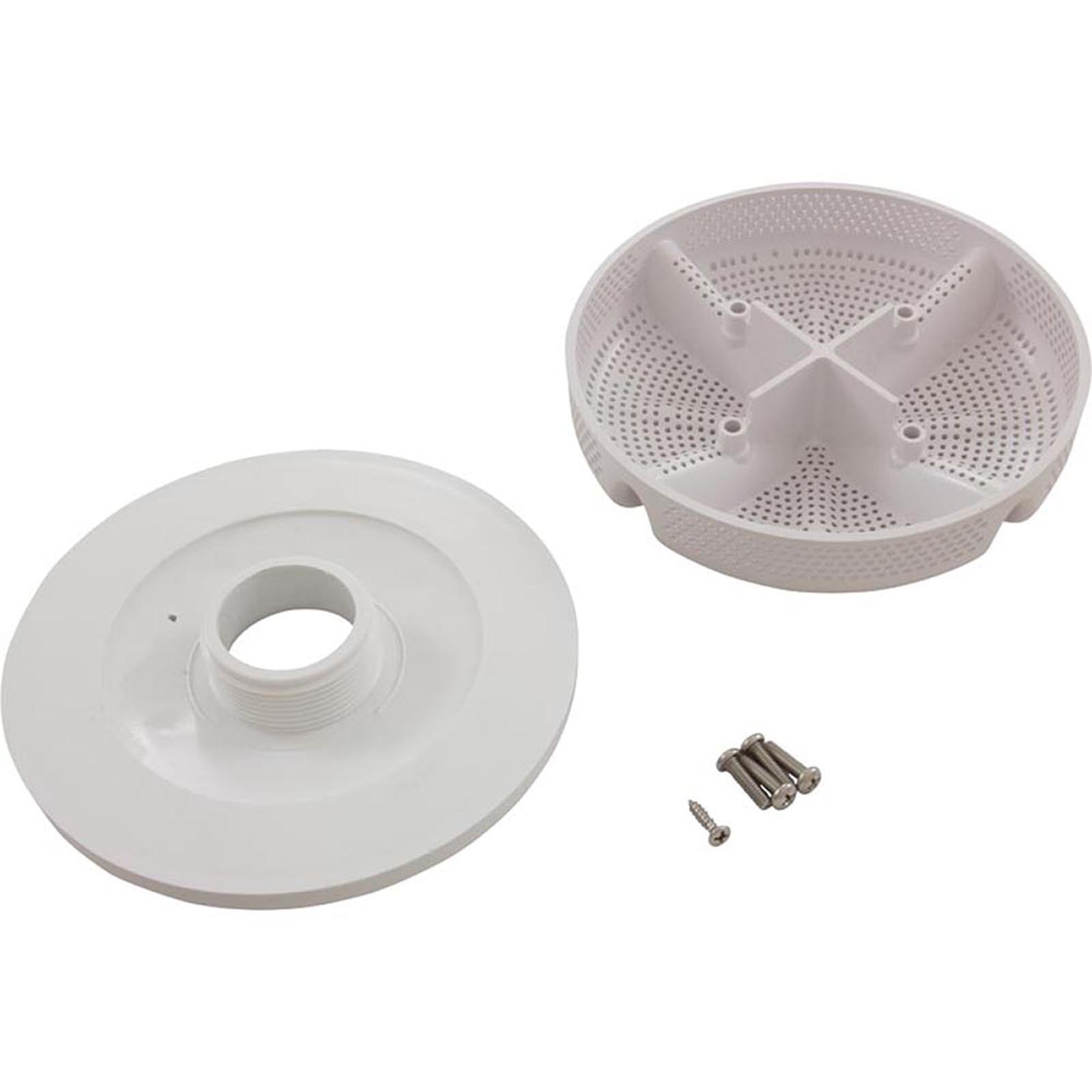 6" Ultra Suction, 1.5"Thrd, White