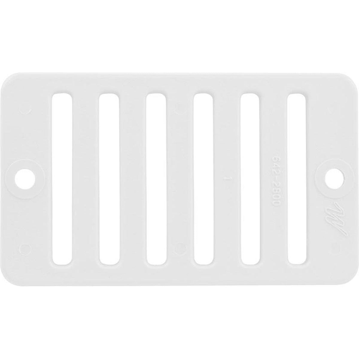 2"X 4" Deck/Gutter Drain Grate-White