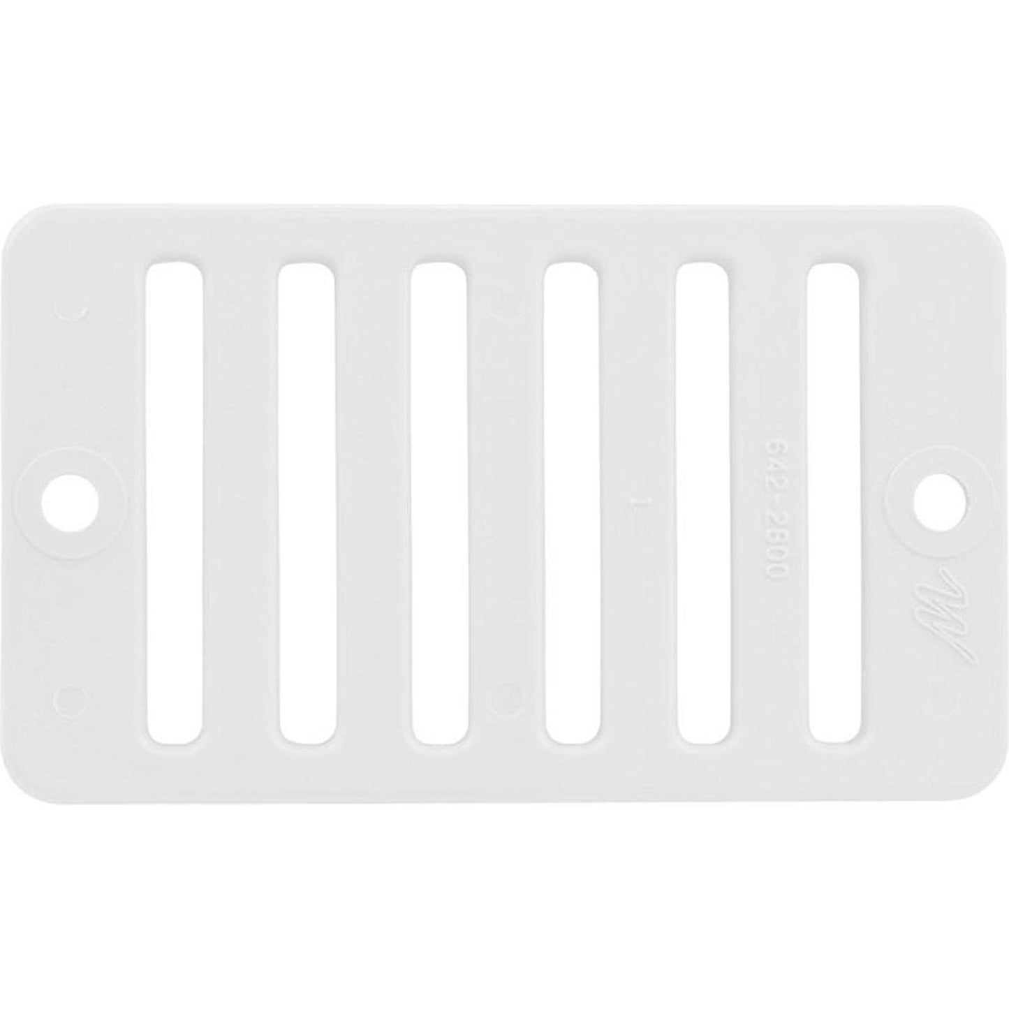 2"X 4" Deck/Gutter Drain Grate-White