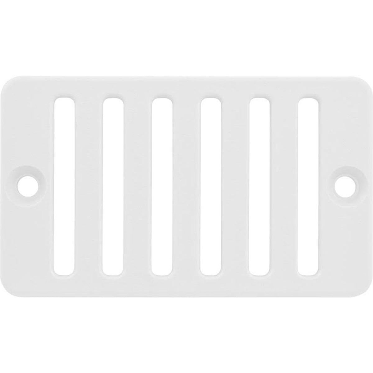 2"X 4" Deck/Gutter Drain Grate-White