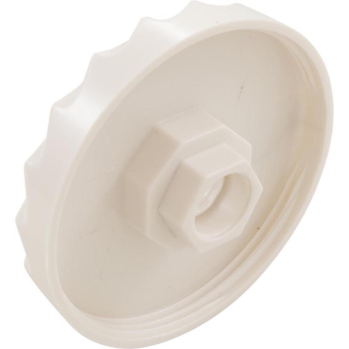 Knob, Waterway, F.A.S., 1" Scalloped, White