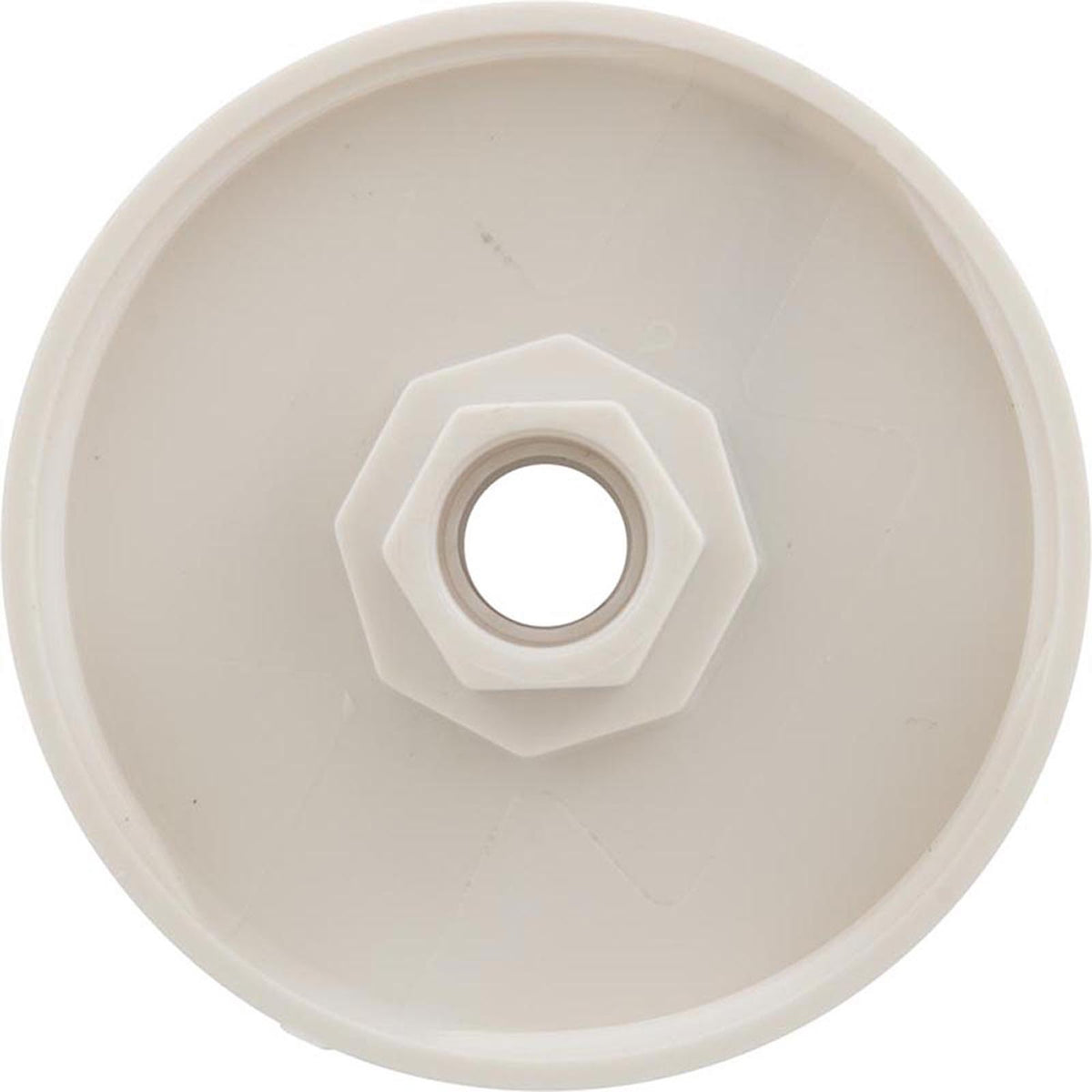 Knob, Waterway, F.A.S., 1" Scalloped, White