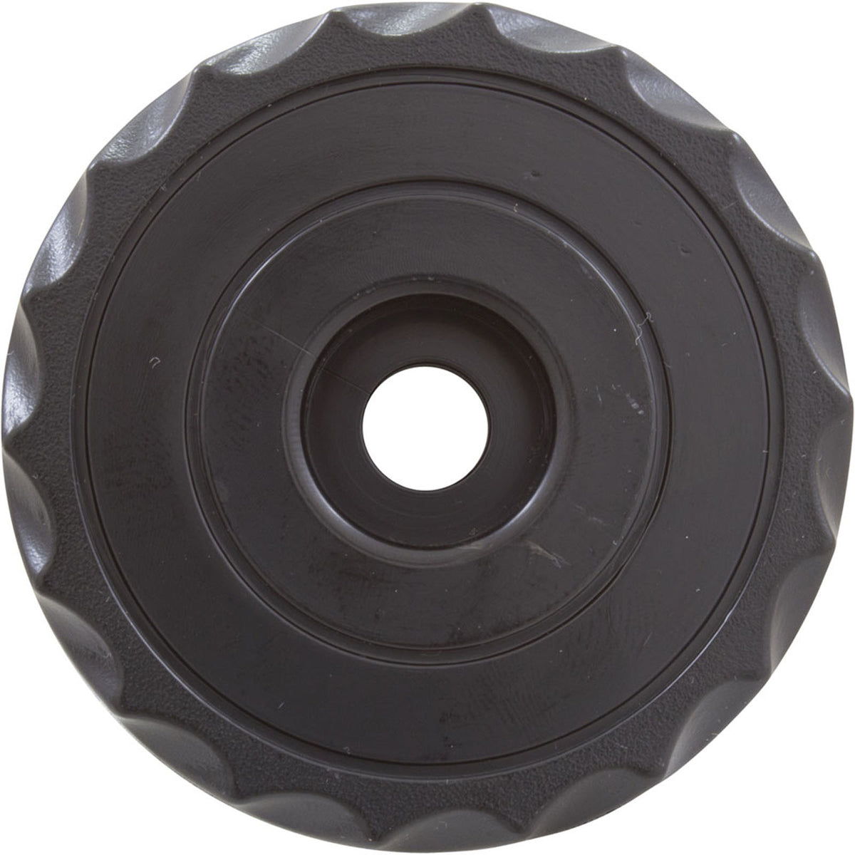 Knob, Waterway, F.A.S., 1" Scalloped, Black