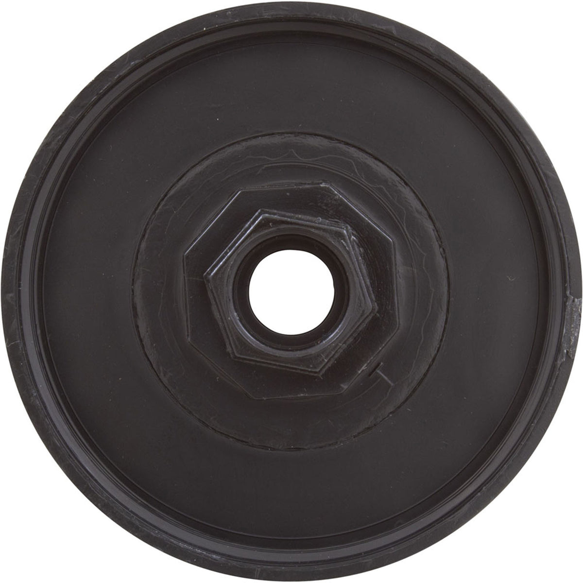 Knob, Waterway, F.A.S., 1" Scalloped, Black