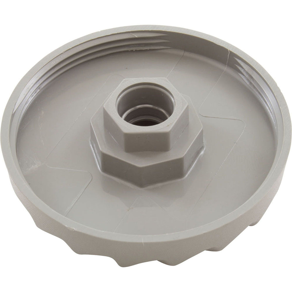 Knob, Waterway, F.A.S., 1" Scalloped, Gray