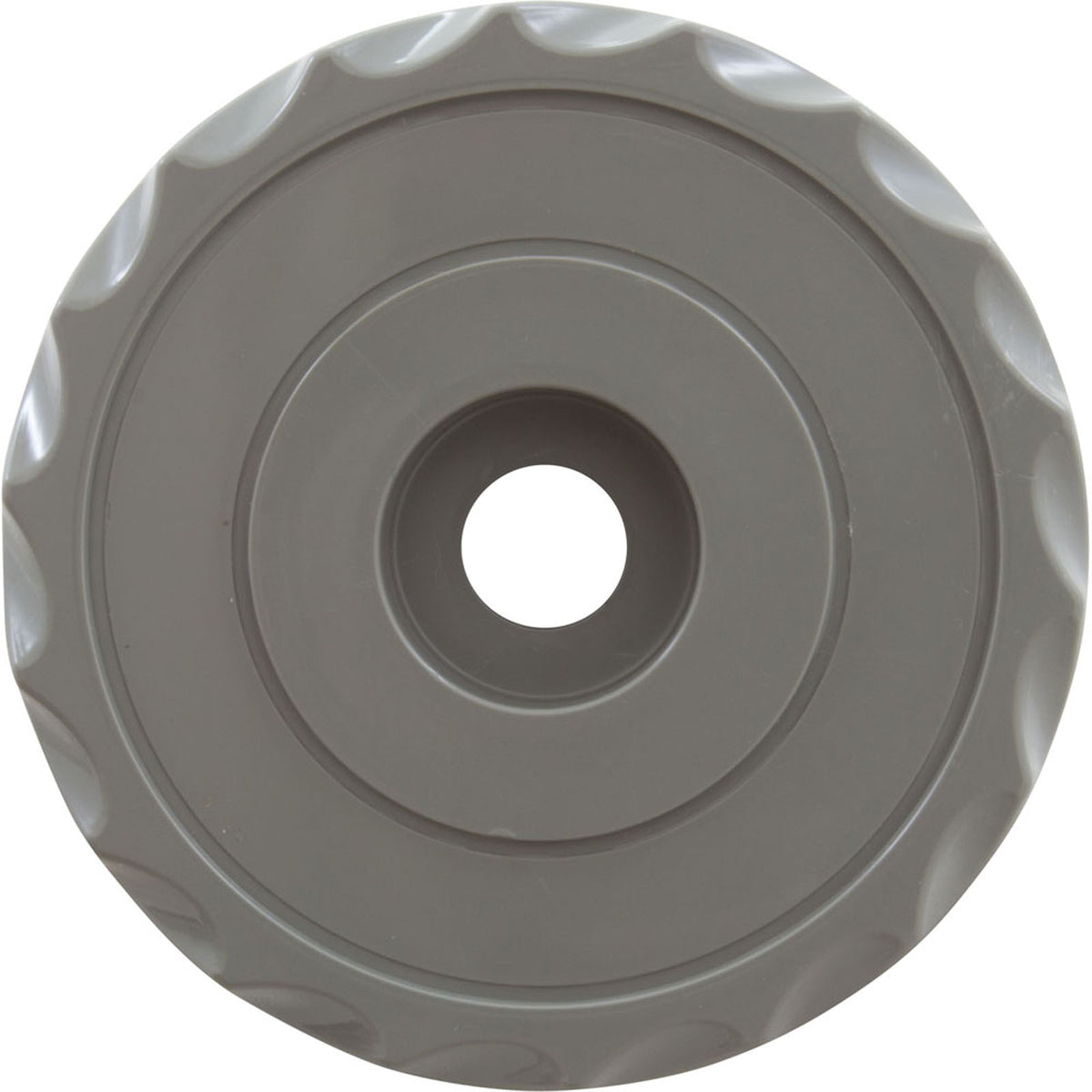 Knob, Waterway, F.A.S., 1" Scalloped, Gray