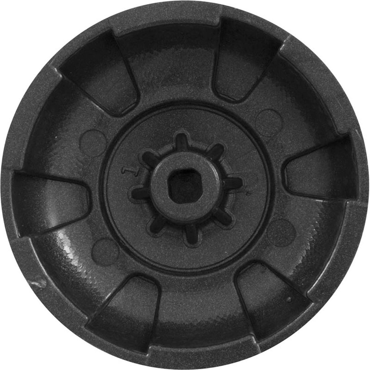Knob - 6 Spoke Design 1" Air Control - Blk