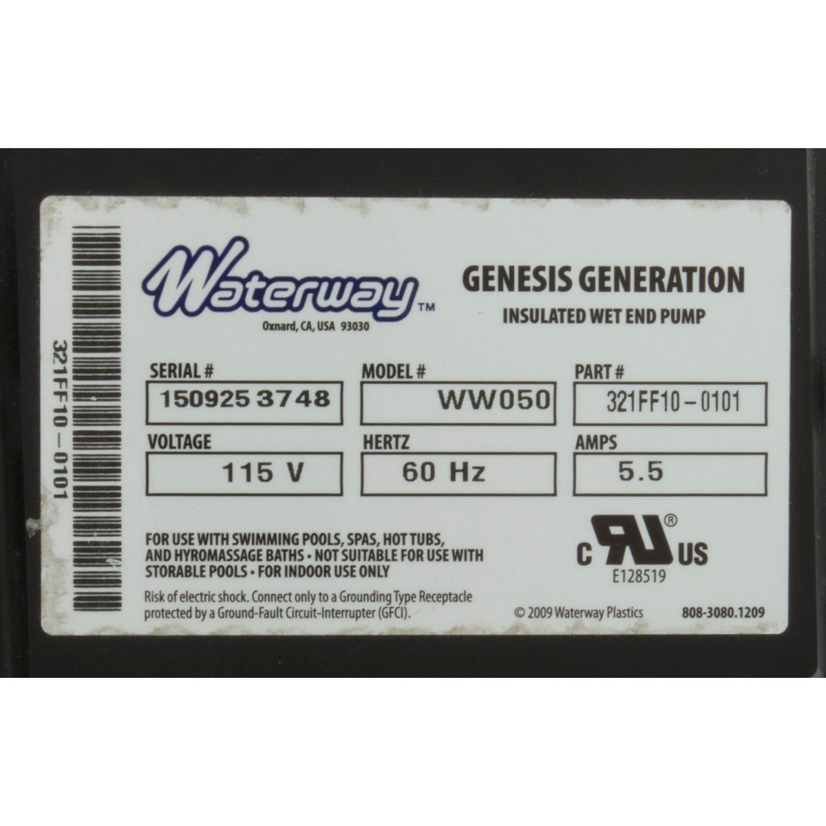 Pump, HQ-WW Bes-6000, 0.5Hp, 115V, 1-Spd
