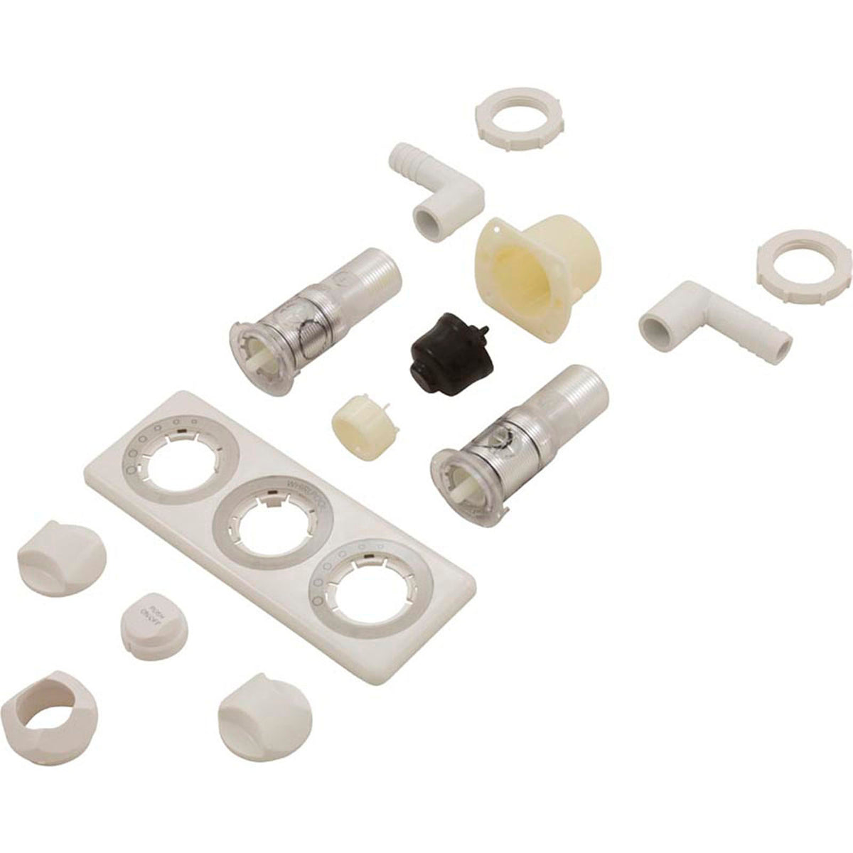 Air Control & On/Off 3 Position Complete Panel, White